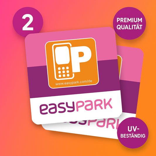 2x Premium EasyPark Aufkleber (Hinterglas)